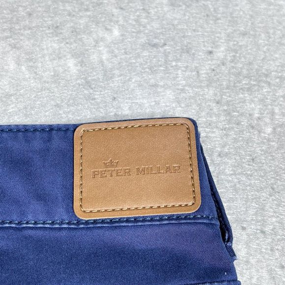 Peter Millar Pants Mens Size 40 Blue Golf Casual Work Inseam 25” Pockets 3505 - Picture 8 of 13
